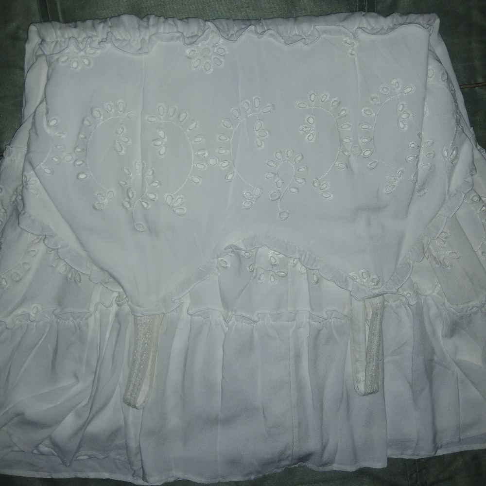Maurices White Eyelet Tiered Mini Sundress XL - Picture 5 of 7